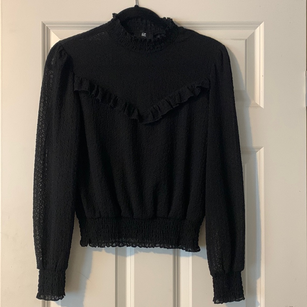 Iz Byer Black sheer blouse